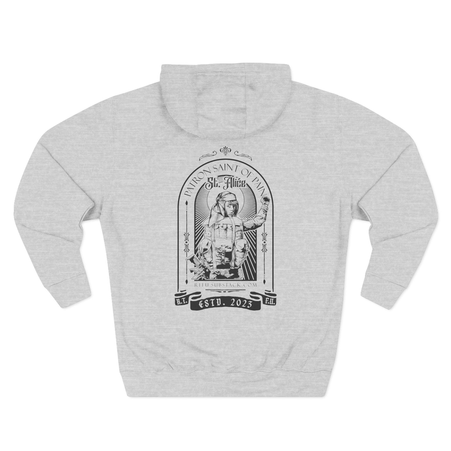 St. Alice Three-Panel Fleece Hoodie for Bad Asses