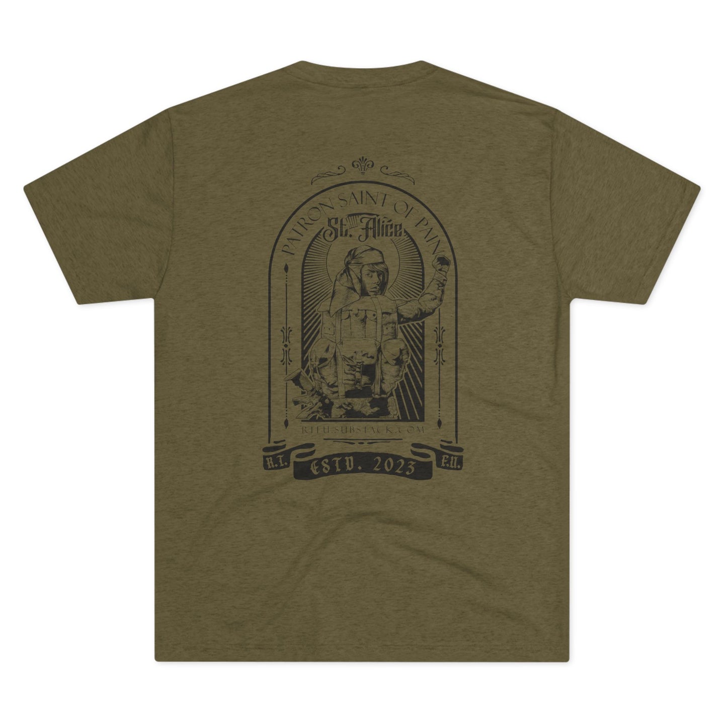 St. Alice Black Ink Tri-Blend Crew Tee