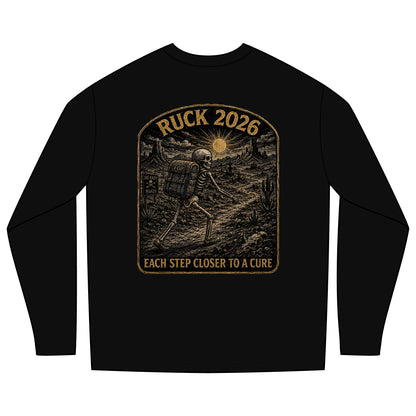 Ruck 2026 Long Sleeve Tee — 'Each Step Closer to a Cure' Charity Ruck Shirt